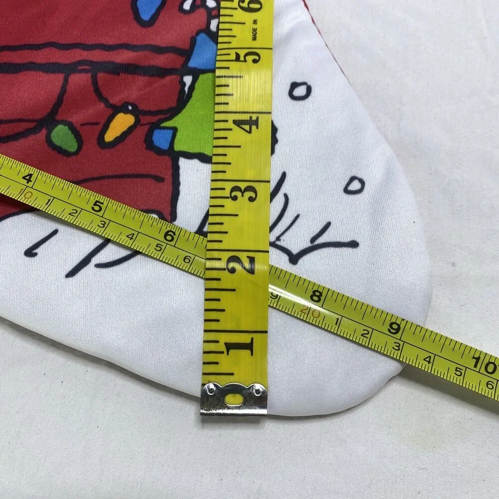 Lot 2 NEW PEANUTS CHRISTMAS STOCKING SNOOPY WOODSTOCK DOG HOUSE RED 15